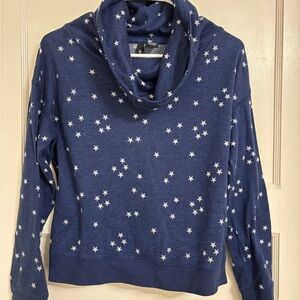Blue Star Patterned Women's Sweater